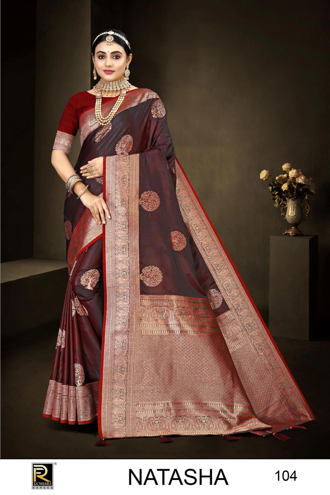 Natasha By Ronisha Designer Banarasi Silk Sarees Wholesale Clothing Suppliers In India
